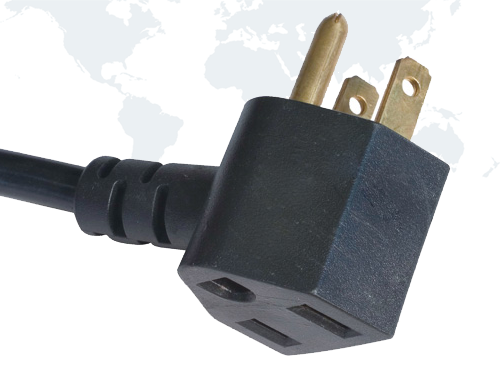 UL Power Cords NEMA 5-15P 135 Degree Plug U51505